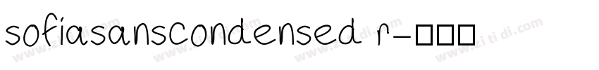 sofiasanscondensed r字体转换